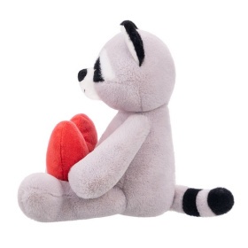 Игрушка мягконабивная Енот Тирле с сердечком, 20 см, в/п 20*10*8 см