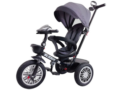 Велосипед трехколесный SLIDER, колёса EVA 12 и 10", фара, корзинка, сумочка