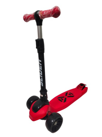 Самокат трехколесный Slider, колеса светящиеся, руль складной