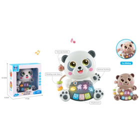 Пианино детское "Мишка", световые и звуковые эффекты, функциональные кнопки, 2 цвета в ассортименте