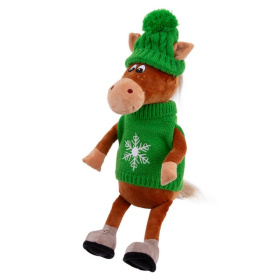 Игрушка мягконабивная ТМ "Relana" Конь в шапочке и свитере Филипп, 25 см