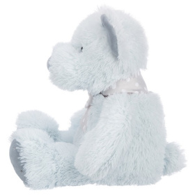 Мишка светло-мятный с бантиком, 24 см