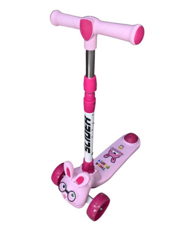 Самокат трехколесный Slider, колеса светящиеся, руль складной