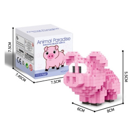 Конструктор "Поросенок" 250 деталей, размер: 6*8*5,5 см