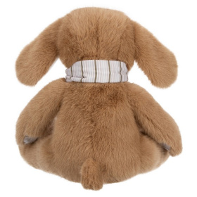 Собака бежевая  в шарфике, 26 см