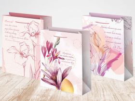 Пакет подарочный 14-20 лам.матовый микс (12 шт в наборе) Женская