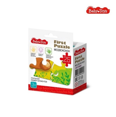 Пазл First Puzzle "Медвежонок" 25 эл Baby Toys, в/к