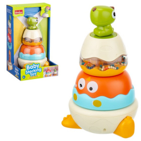 Пирамидка развивающая "Динозаврик", размер 12*12*22 см