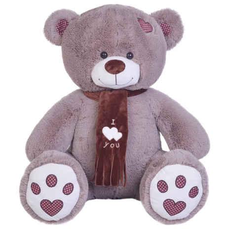 Игрушка мягкая "Медведь Тони с шарфом", цвет: бурый, 60 см