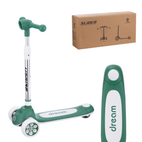 Самокат трехколесный Slider, светящиеся колёса и платформа, руль складной с фонариком Самокат трехколесный Slider, светящиеся колёса и платформа, руль складной с фонариком