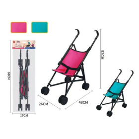 Коляска для кукол металлическая, размер: 26*48*52 см, 2 цвета в ассортименте