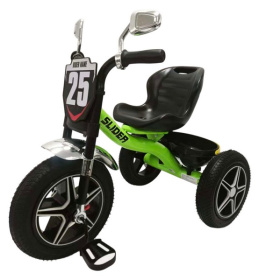 Велосипед трехколесный Slider, колеса EVA 12 и 10", зеркала, корзинка