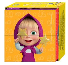 4 кубика "Маша и Медведь" (Анимаккорд)