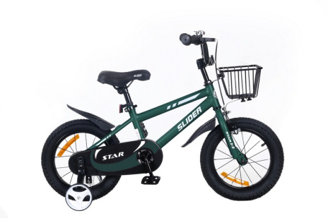 Велосипед двухколесный "Slider Star 14"  с дополнительными колесами