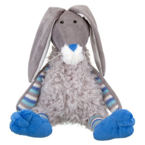 Мягкая Игрушка RELANA, Зайчик в меховом костюме с вязанными деталями, 27 см