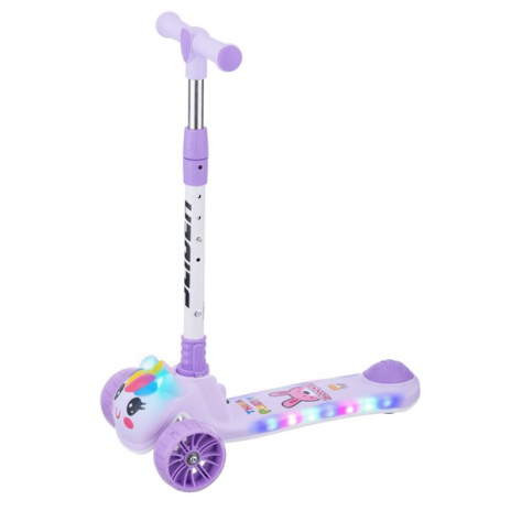 Самокат трехколесный Slider, колеса светящиеся, руль складной