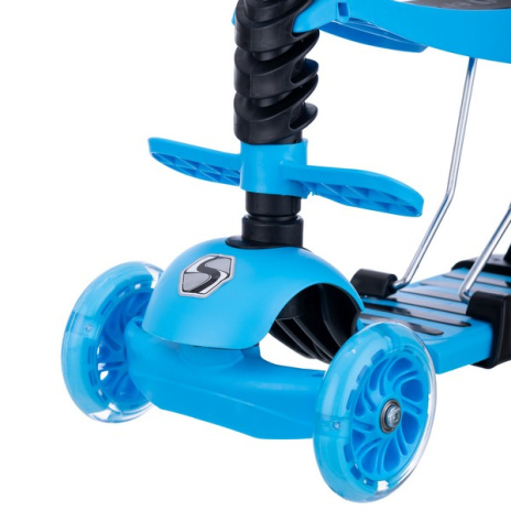 Самокат трехколесный Slider с ручкой управления, колеса светящиеся