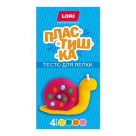 Пластишка. Тесто для лепки. Набор № 22 (4цв по 50 г)