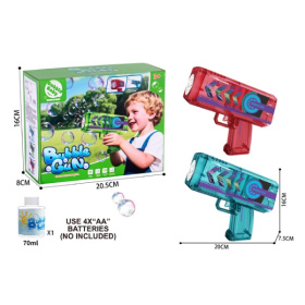 Мыльные пузыри "Пистолет", световые и звуковые эффекты, 2 цвета в ассортименте, размер: 20*7,5*16 см