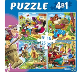 Пазлы 4 в1 "Лучшие русские сказки"