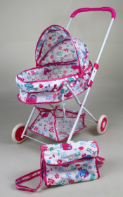 Коляска для кукол 36 см Girl's Club (металл.)