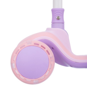 Самокат трехколесный Slider, колеса светящиеся, руль складной