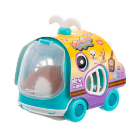 Игрушка мягкая "Собачка" на поводке (длина 80 см), функциональная: ходит, машет хвостиком, лает