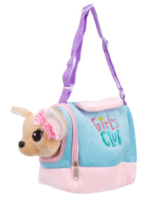 Собачка "Girl's Club" мягконабивная в сумочке-переноске