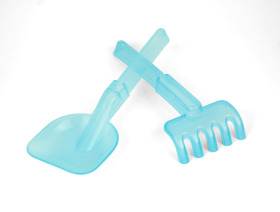 Совок/грабли "Прозрачные" 20 см. цвета в ассортименте