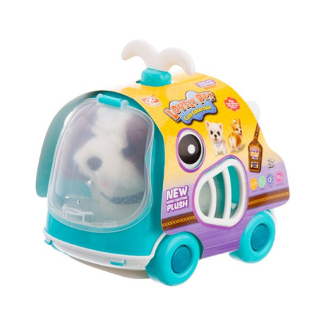 Игрушка мягкая "Собачка" на поводке (длина 80 см), функциональная: ходит, машет хвостиком, лает