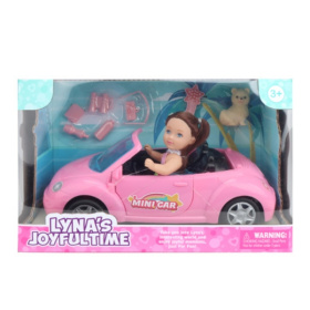 Мини-кукла с машинкой и аксессуарами