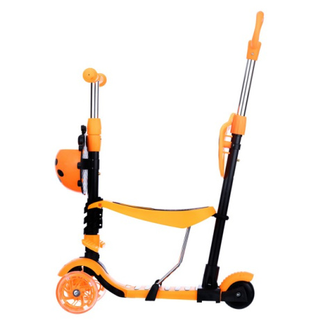 Самокат трехколесный Slider с ручкой управления, колеса светящиеся