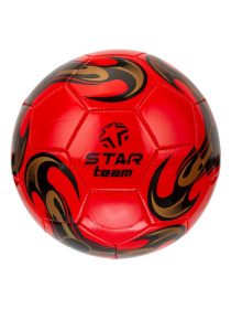 Мяч футбольный "STAR Team" PVC, 5 цв. в ассорт. (оранж. красн. зелен. желт. бел.), диаметр 22 см.