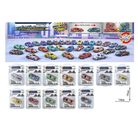 Машинка металлическая, цвета микс