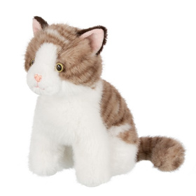 Кот серо-белый, 23 см, в/п 23*11*17 см