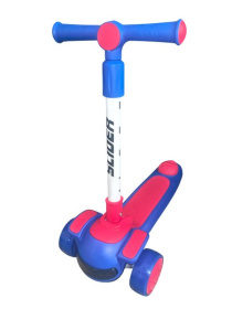 Самокат трехколесный Slider, колеса светящиеся, руль складной