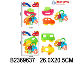 Набор погремушек (3 штуки), 2 вида в ассортименте