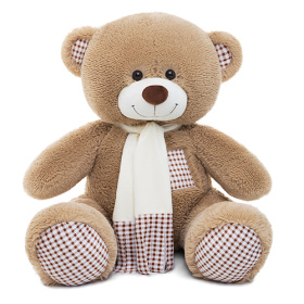 Игрушка мягкая "Медведь Тоффи", цвет: кофейный, 80 см