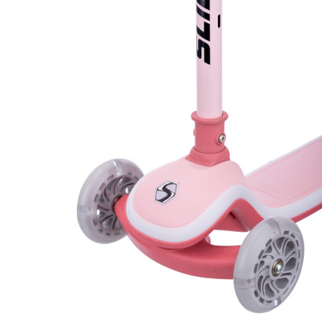 Самокат трехколесный Slider, светящиеся полиуретановые колёса и платформа, руль складной