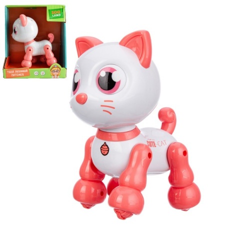Игрушка Zooland "Котик" на бат., световые эффекты, повторюшка, двигается вперед/назад Игрушка Zooland "Котик" на бат., световые эффекты, повторюшка, двигается вперед/назад