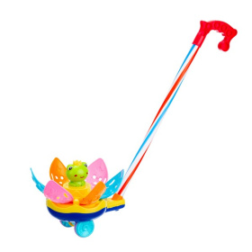 Каталка на палочке "Цветок" размер: 20*22*46 см, 2 цвета в ассортименте