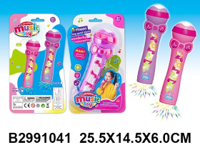 Микрофон, световые и звуковые эффекты, 2 цвета в ассортименте