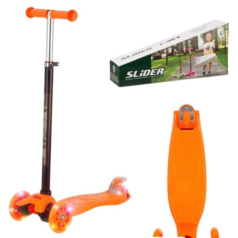 Самокат четырехколесный, колеса PU со светом