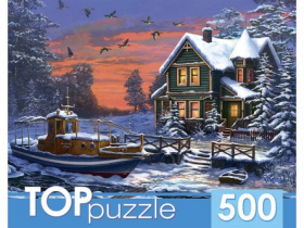 TOPpuzzle. Пазлы 500 элементов "Зимний пейзаж"