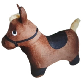 Животное-прыгун лошадка в тканевой накидке, 3 цвета
