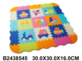 Коврик-пазл мягкий "Транспорт", 9 деталей