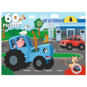Пазлы 60 элементов. Лицензия/ СИНИЙ ТРАКТОР