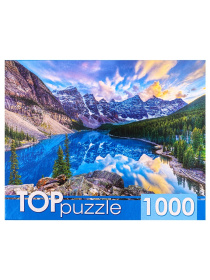 TOPpuzzle. ПАЗЛЫ 1000 элементов. Канада. Рассвет над озером Морейн"
