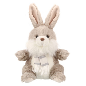 Зайчик в шарфике, 23 см