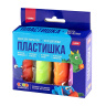 Пластишка. Тесто для лепки неоновое 4 цв по 30 гр (коробка с вырубным окном)